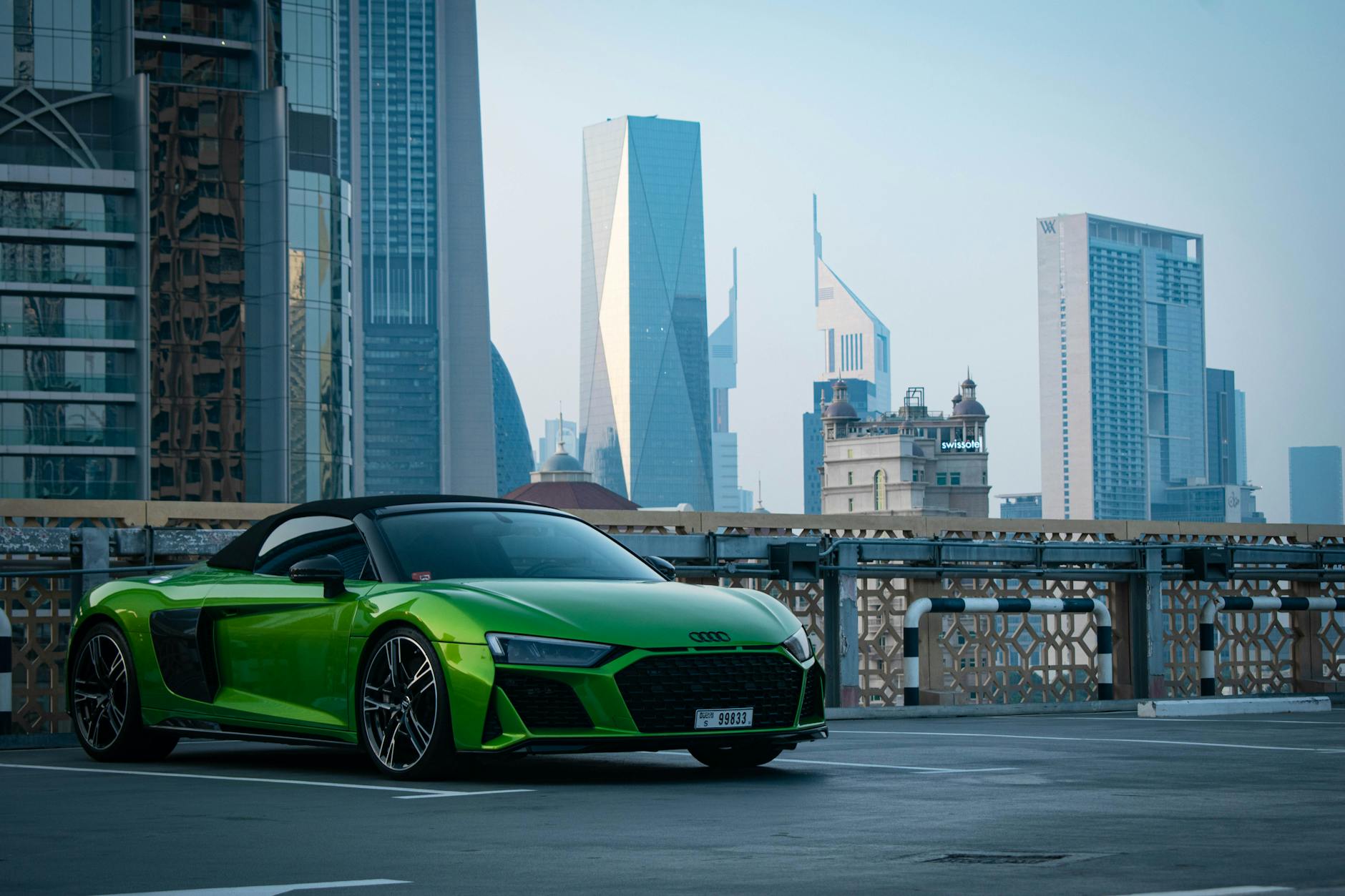 Dubai road and skyline for driving license guide